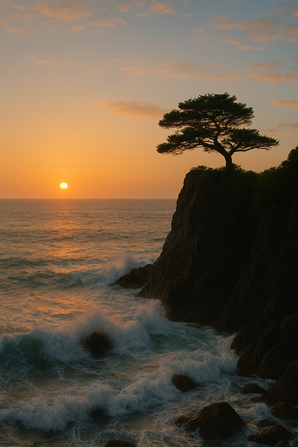 Coastal Scene at Sunset