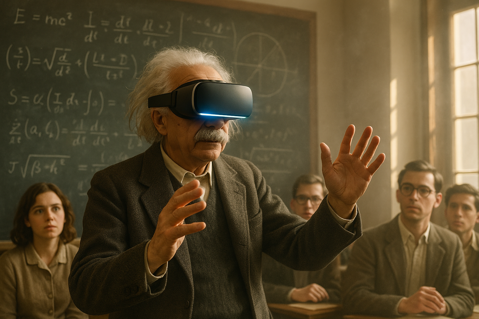 Einstein Exploring Space in VR