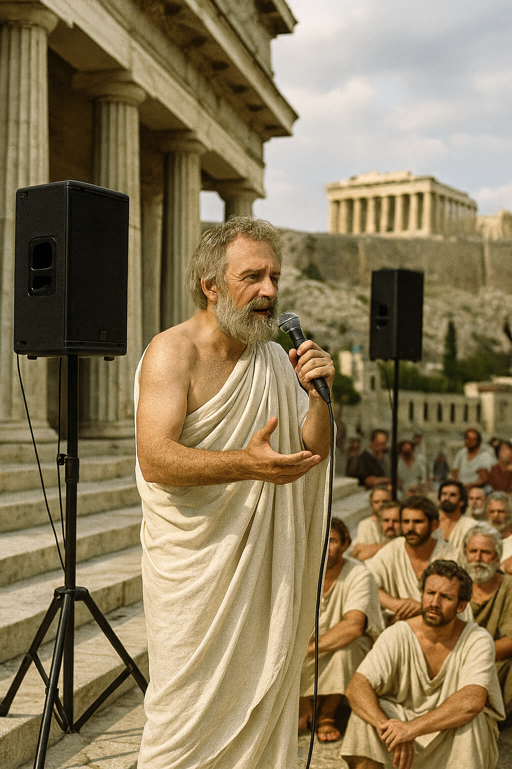 Greek Philosopher Speaking
